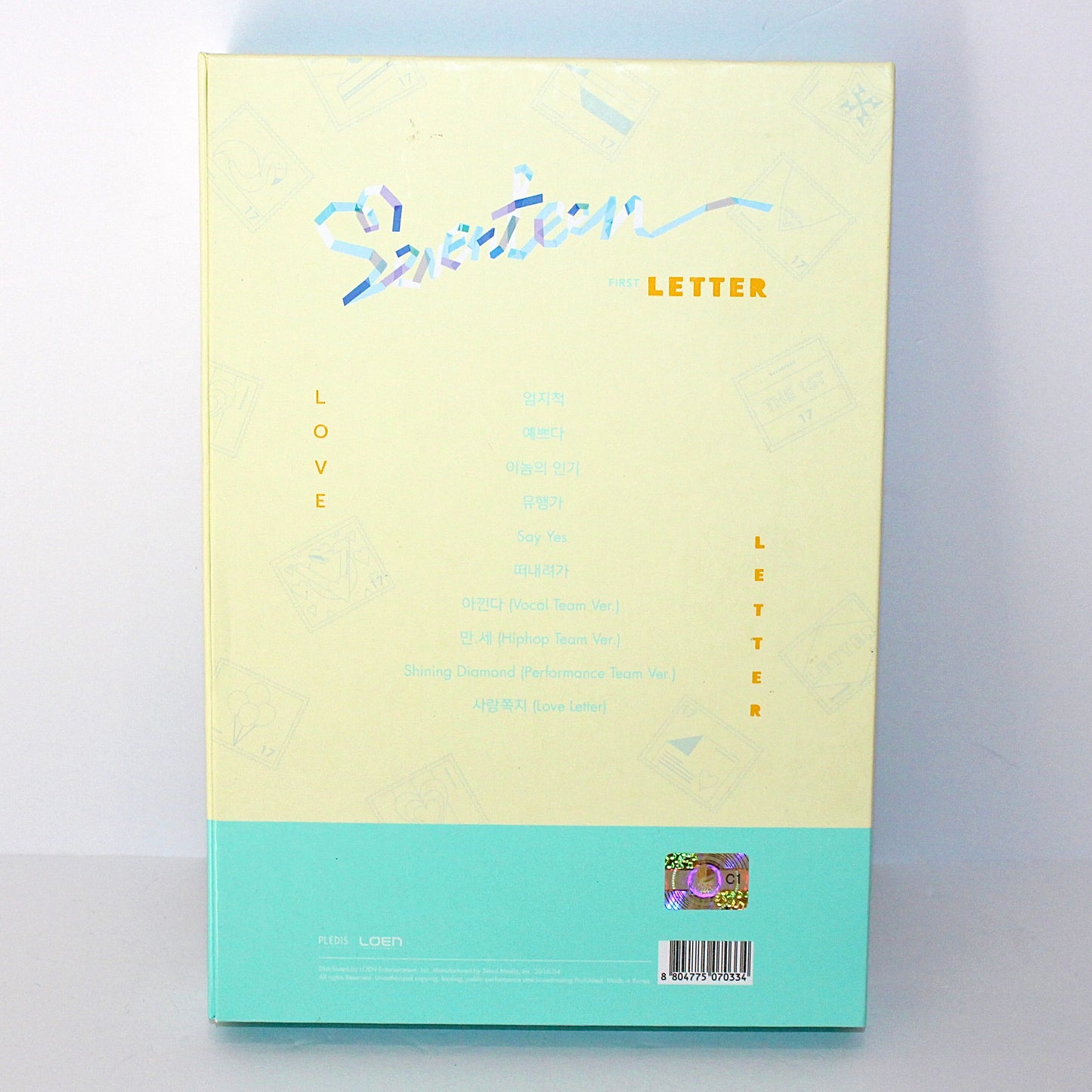 SEVENTEEN 1st Album: First 'Love & Letter' | Letter Ver.