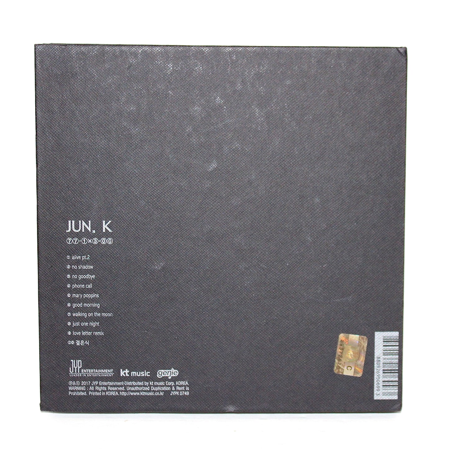JUN. K 1st Special Album: 77-1X3-00