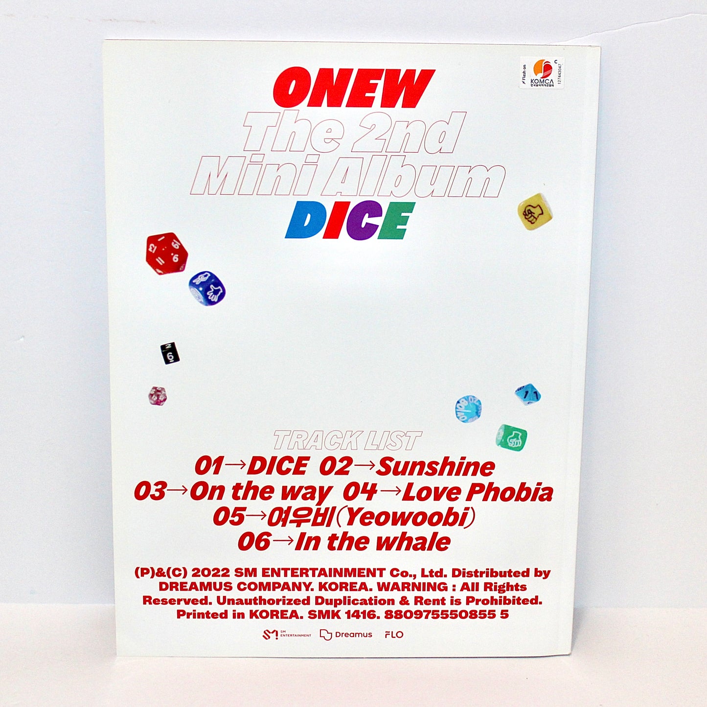 ONEW 2nd Mini Album: DICE | Dice Ver.