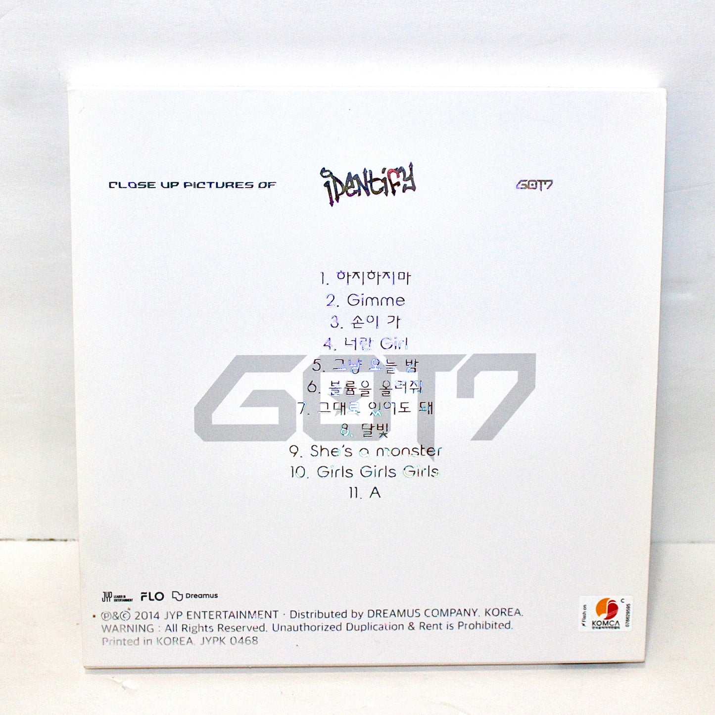 GOT7 1er album : Identifier - Close-Up Ver.