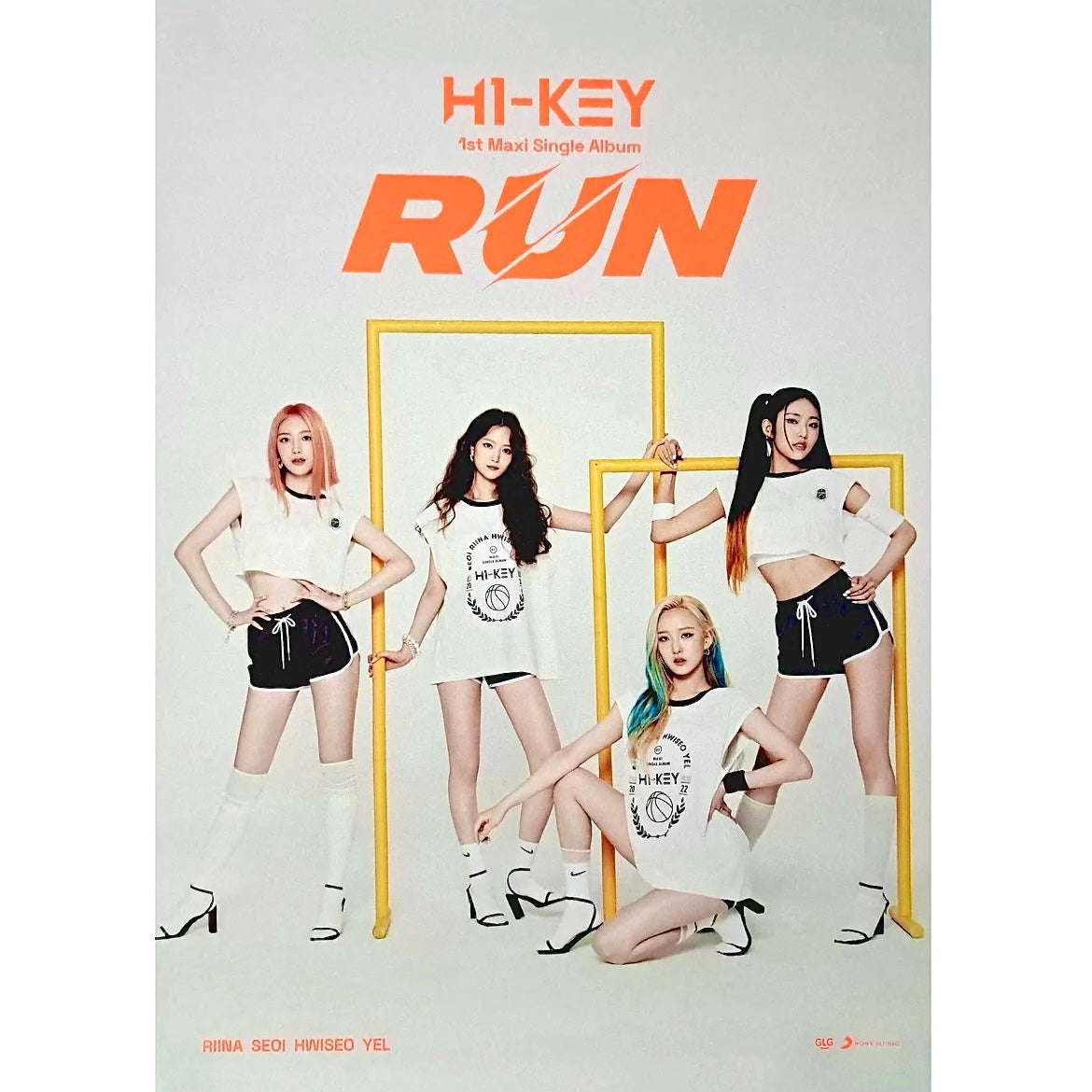H1-KEY 1st Maxi Single Album: RUN | Folded Poster