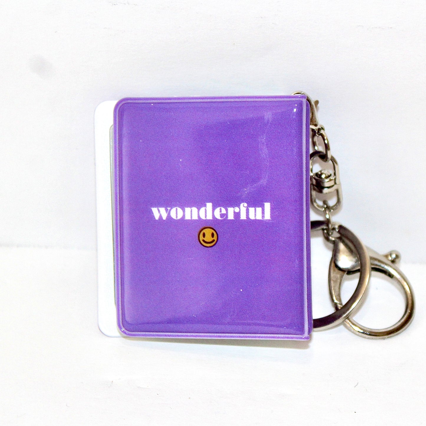 Purple Mini ID Binder Keychain