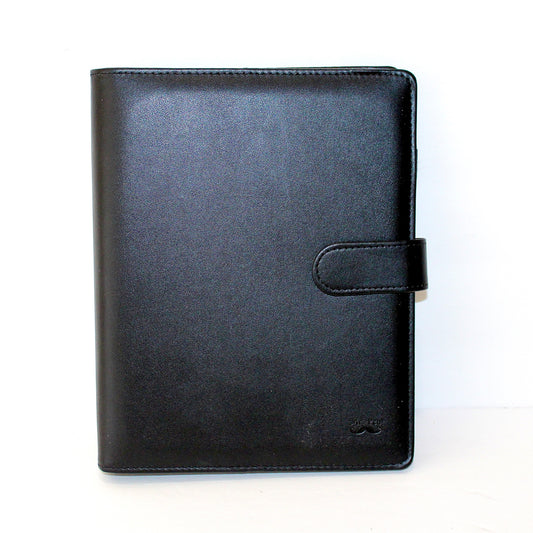 Black Faux Leather 1.25 Inch 6-Ring PC Binder