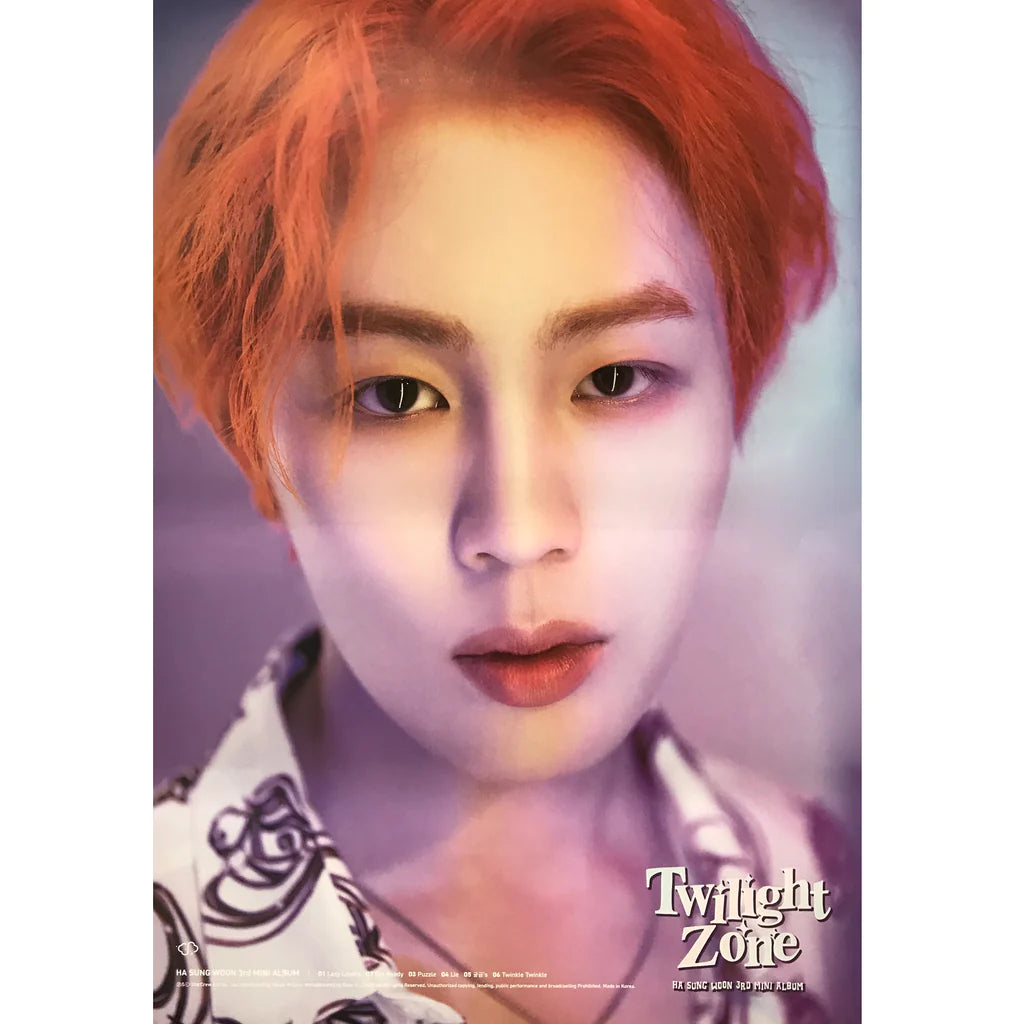 HA SUNG WOON 3rd Mini Album: Twilight Zone | Folded Posters