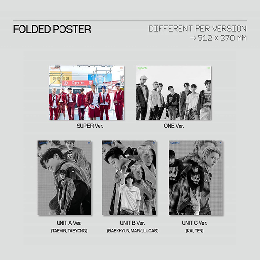 SUPERM 1st Album: SUPER ONE | Folded Posters
