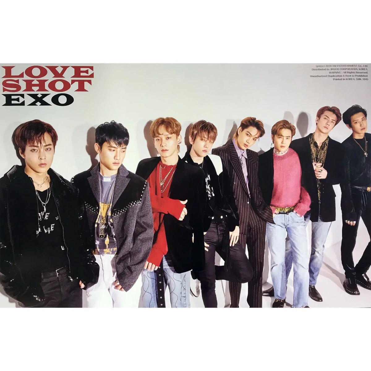 EXO 5th Album Repackage: LOVE SHOT | Folded Posters