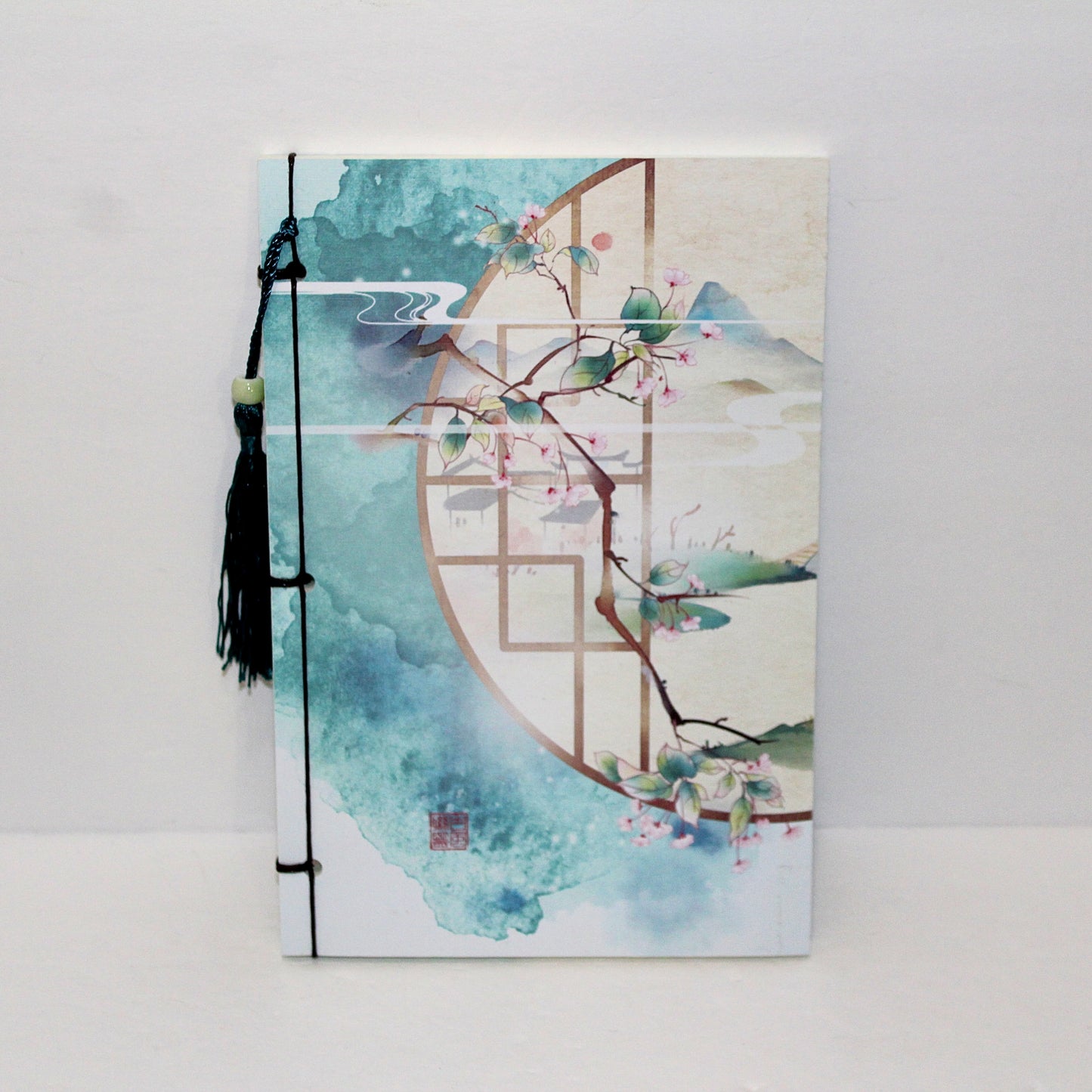 Cherry Blossom String-Bound Unlined Illustrated Notebook
