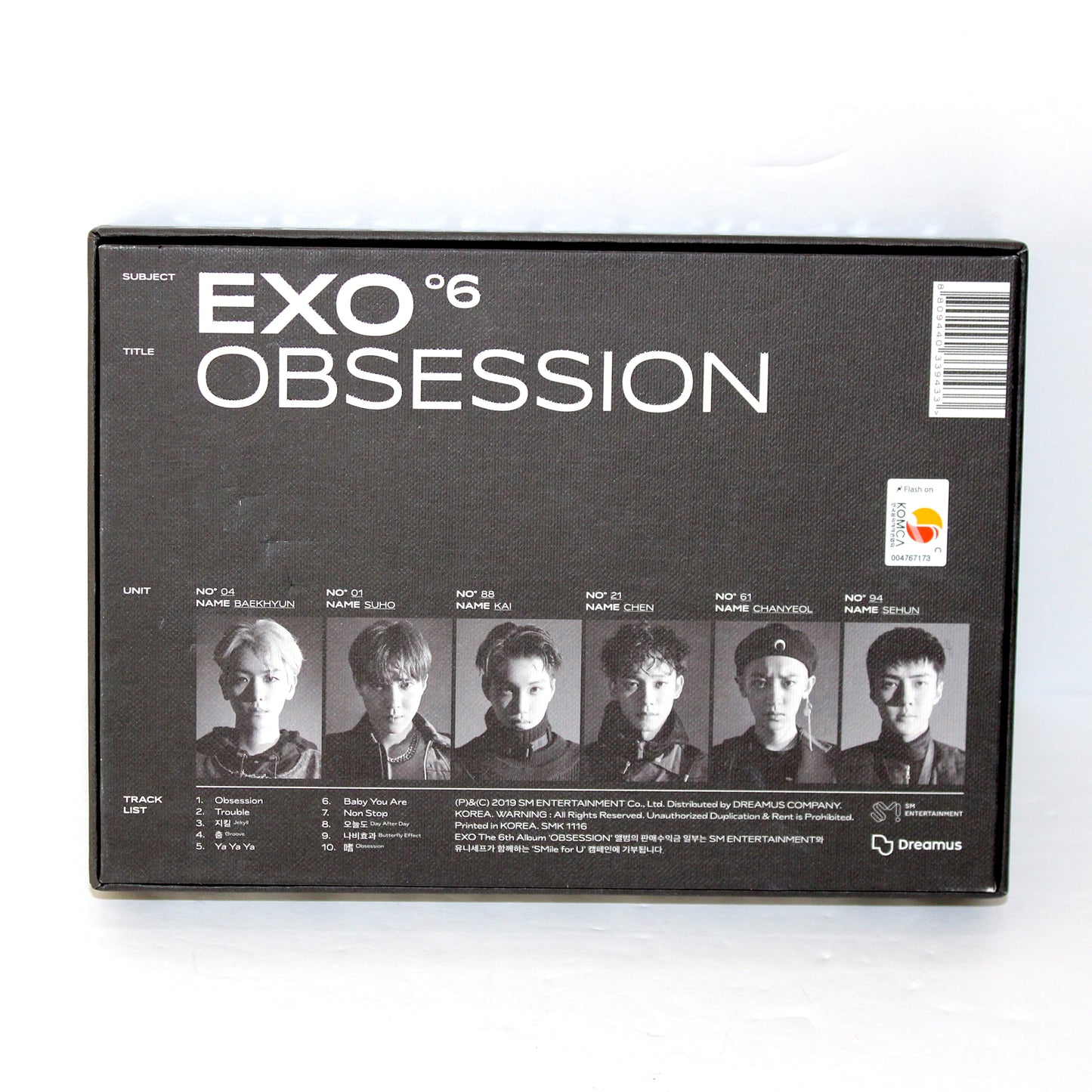 EXO 6e album : Obsession - EXO Ver.
